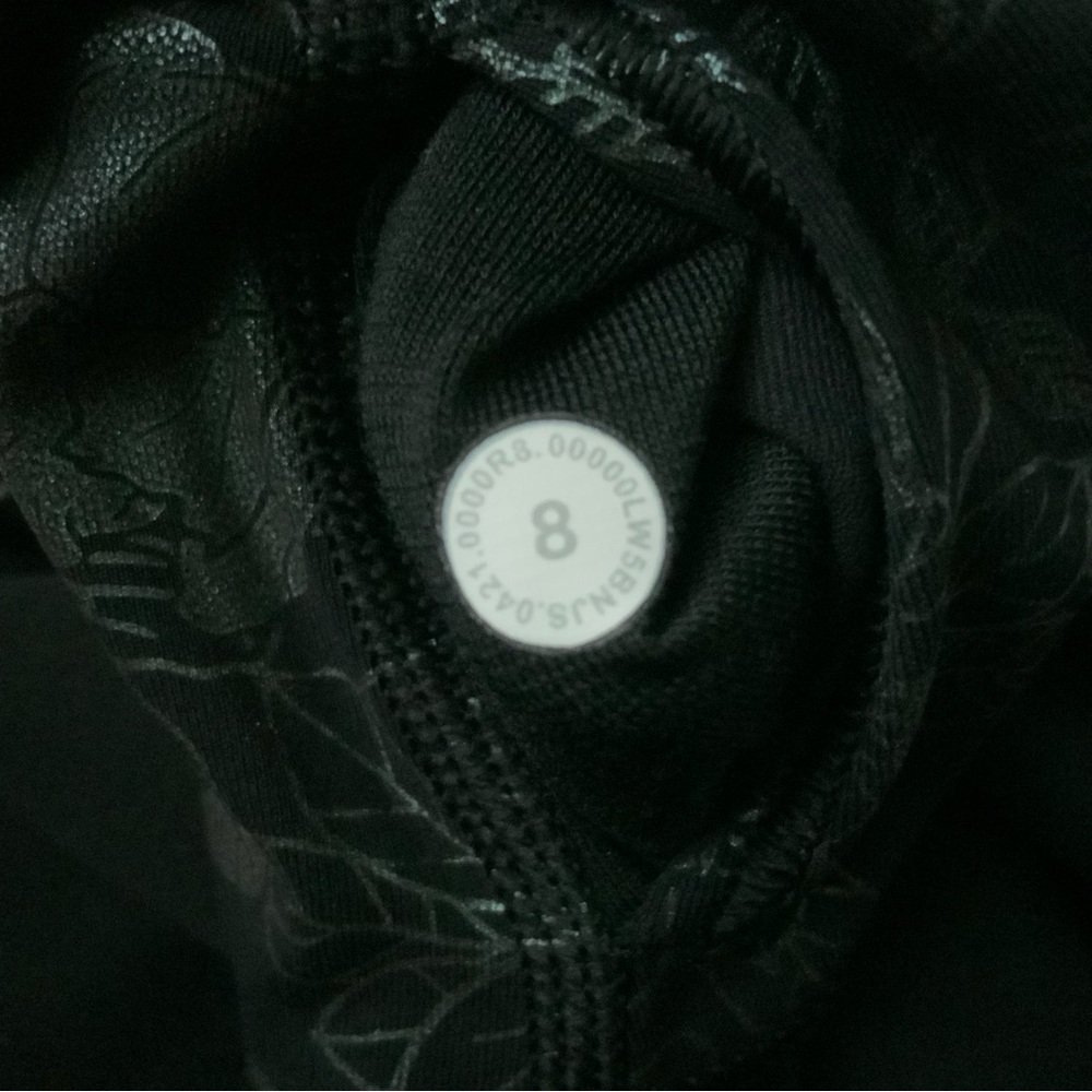 LULULEMON Leggings Wunder Train HR Tight 28” Foil Flourish Black Iridescent 8 - Picture 9 of 12